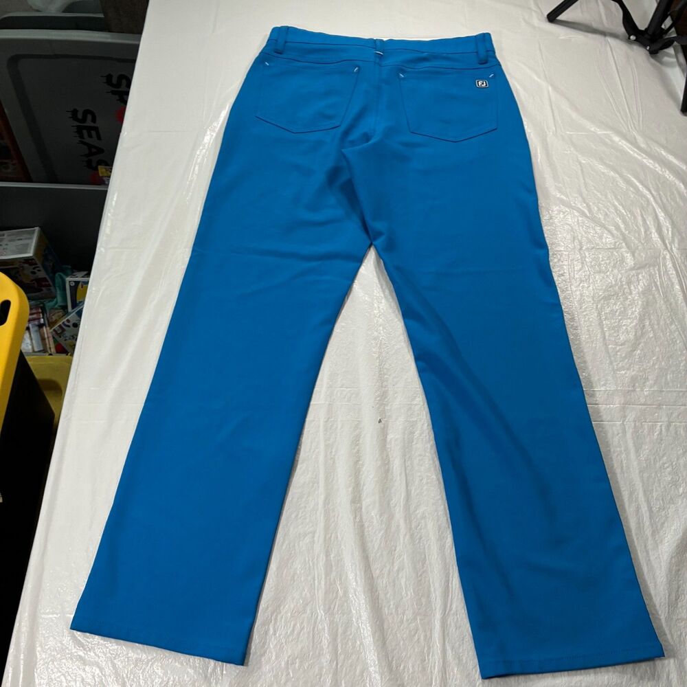 FOOTJOY Golf 5 Pocket Chino Performance Pants 30x30 Athletic Fit Royal Blue